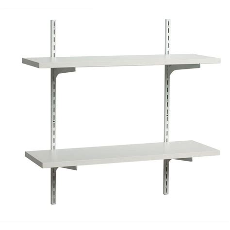 white standards and shelf brackets